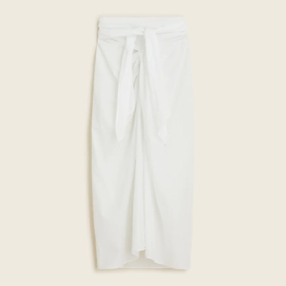 NWT J. Crew White Sarong Large